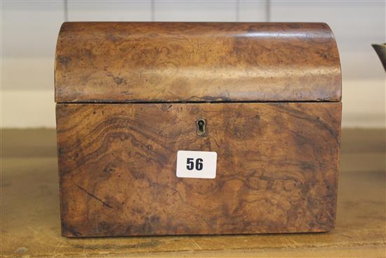 Larger walnut tea caddy